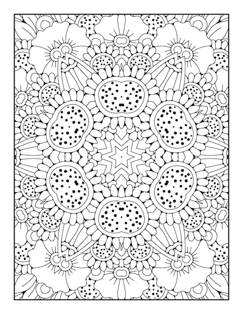 Desenho de mandala para colorir desenho de contorno de mandala para colorir desenho para colorir para crianças e adultos