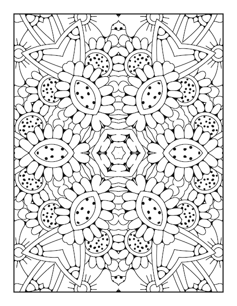 Desenho de mandala para colorir desenho de contorno de mandala para colorir  desenho para colorir para crianças e adultos