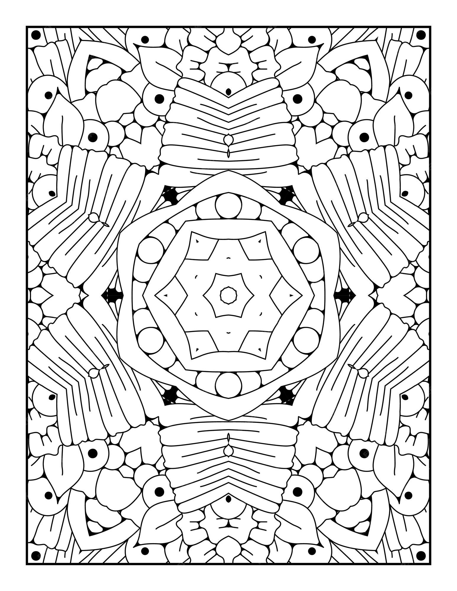 Desenho de mandala para colorir desenho de contorno de mandala para colorir  desenho para colorir para crianças e adultos