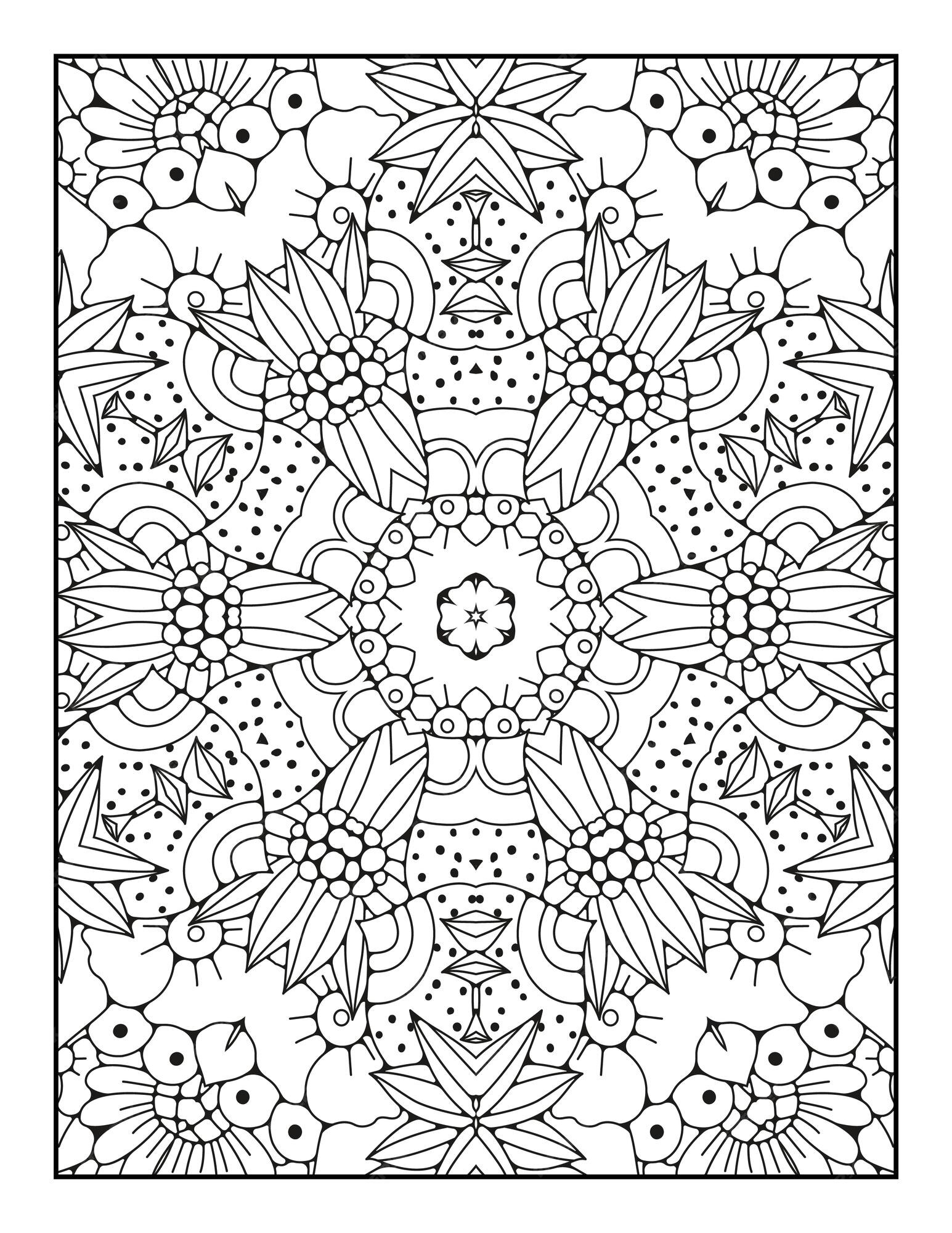 Desenho de mandala para colorir desenho de contorno de mandala para colorir  desenho para colorir para crianças e adultos