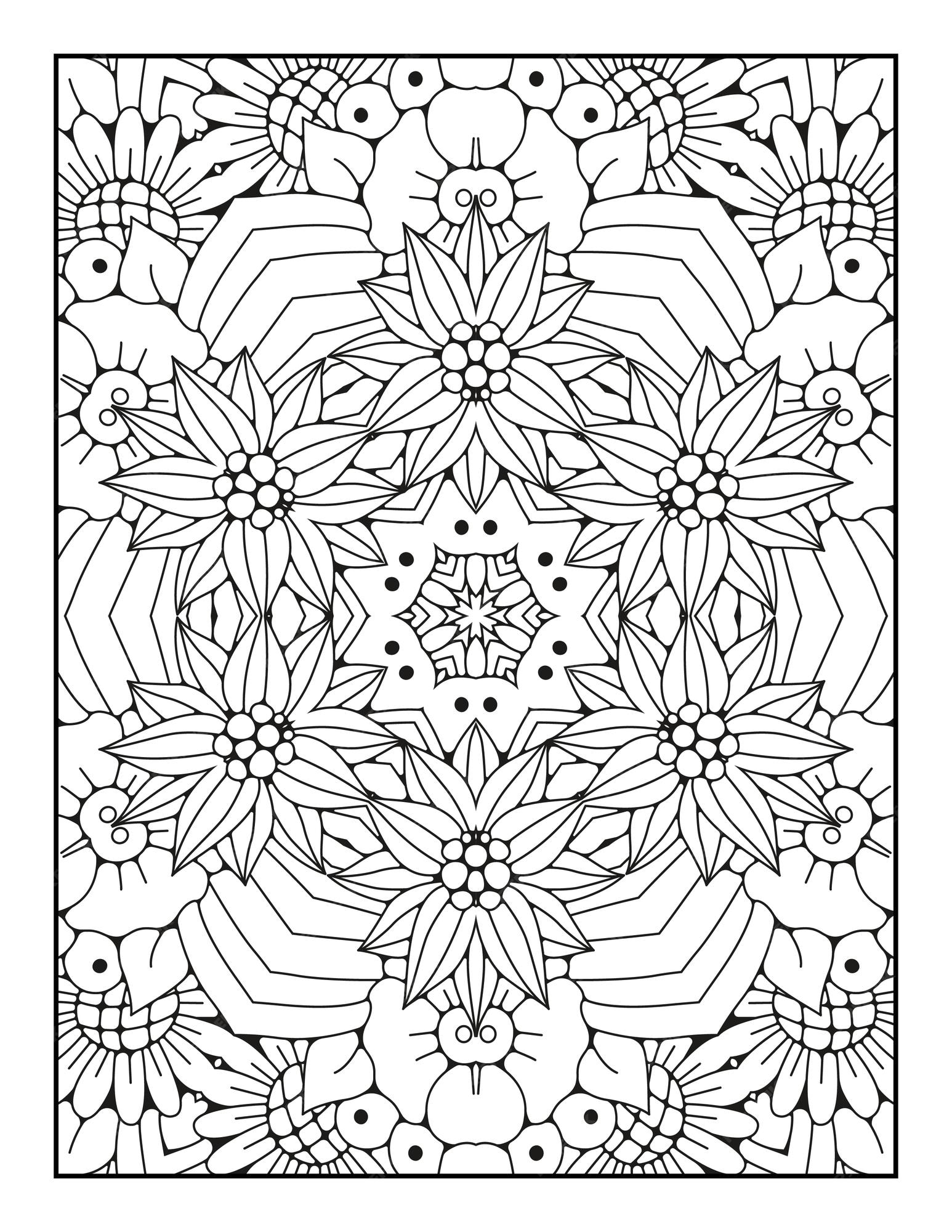 Desenho de mandala para colorir desenho de contorno de mandala para colorir  desenho para colorir para crianças e adultos