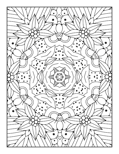 Desenho de mandala para colorir desenho de contorno de mandala para colorir  desenho para colorir para crianças e adultos