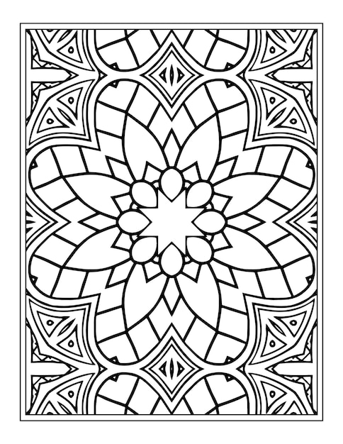 Desenho de Mandala flor para Colorir