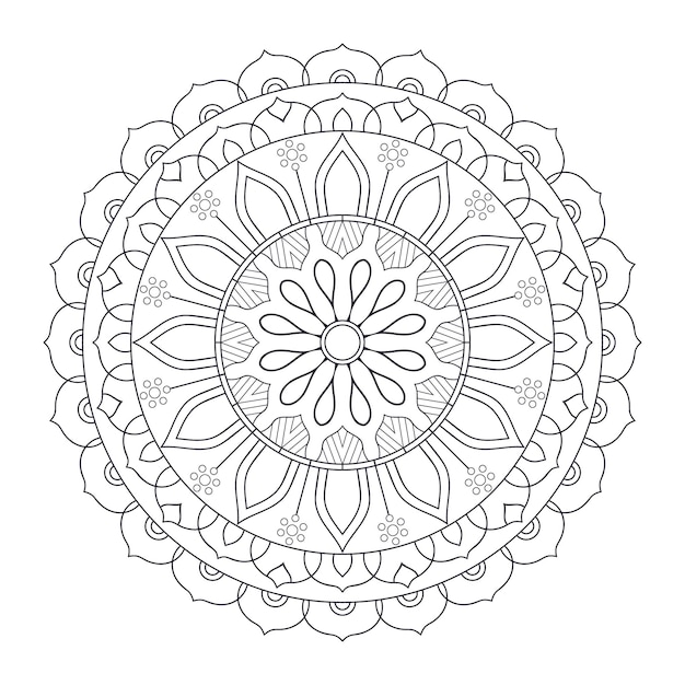 Desenho de mandala para colorir página