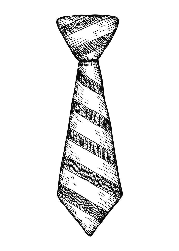 Vetor desenho de mão de ilustração vetorial de gravata