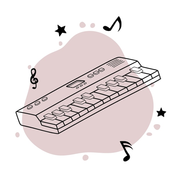 Jogo do piano ilustração do vetor. Ilustração de teclado - 18224990