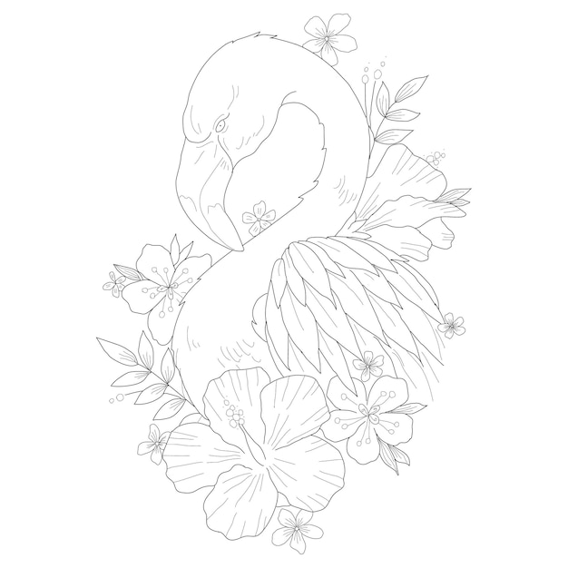 desenho de mão floresfolhapássaroborboleta desenho desenho