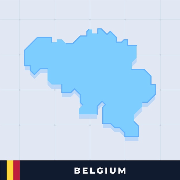 Desenho de mapa moderno da bélgica