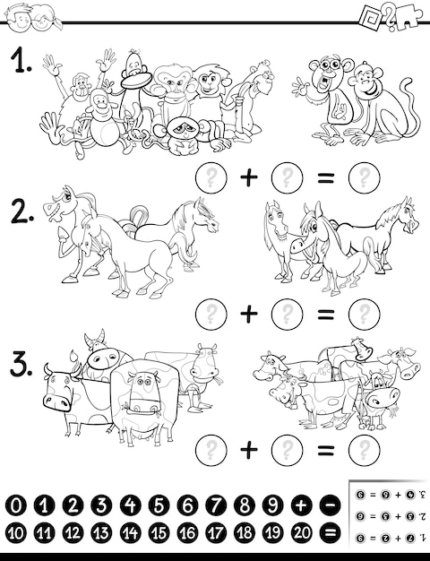 Desenho de matemática para colorir