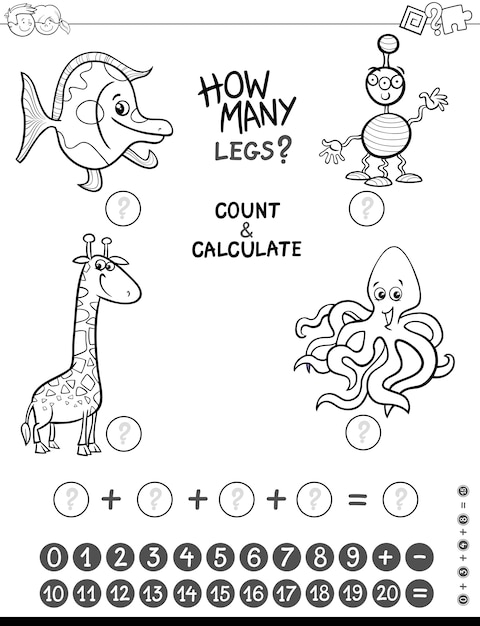 Desenho de matemática para colorir