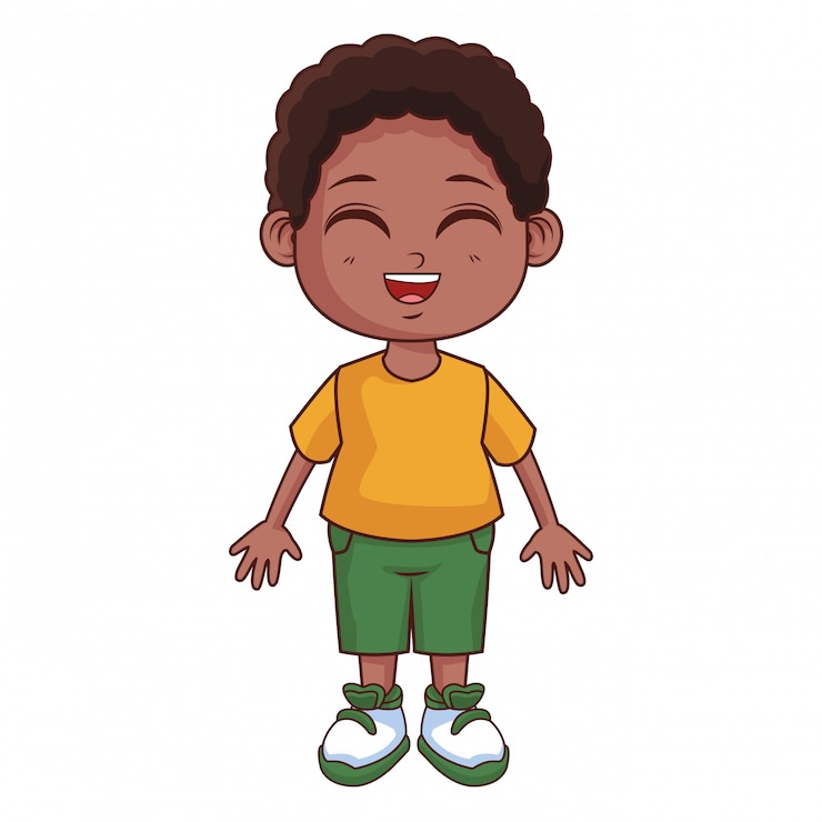 Vetor desenho de menino bonito