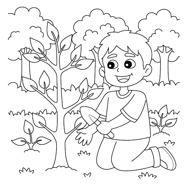 Desenhos para Colorir: Desenho de árvore para colorir.