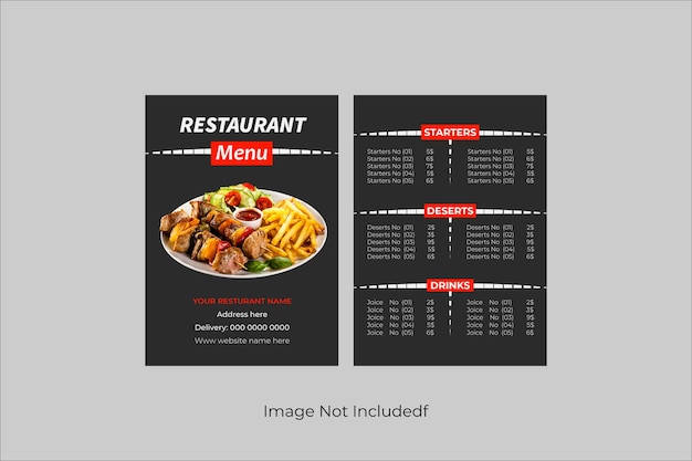 Vetor desenho de menus de restaurantes