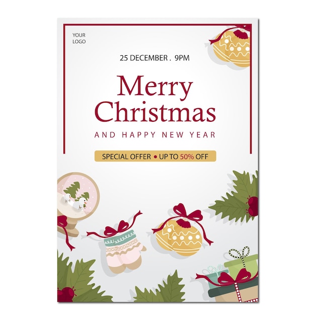 desenho de modelo branco especial para o Natal e Ano Novo