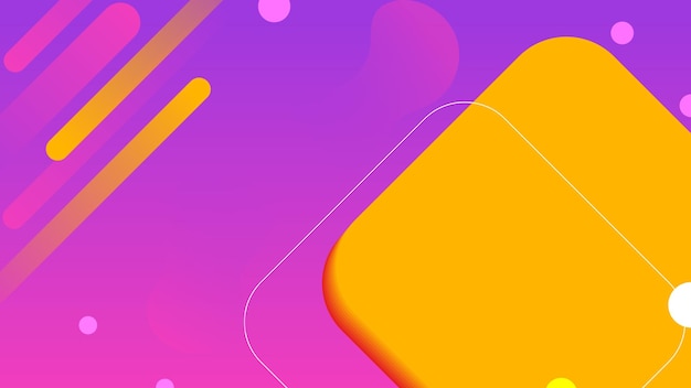 Desenho de modelo de banner flash abstrato fundo de venda com gradiente amarelo e roxo