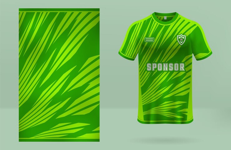 Desenho de modelo de camisola esportiva verde