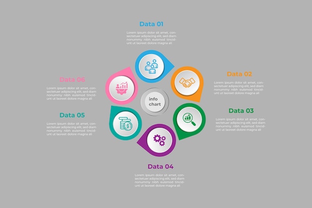 Desenho de modelo de elemento de infografia de negócios de eps vetorial brilhante