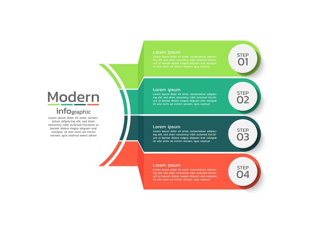 Desenho de modelo de infografia vetorial