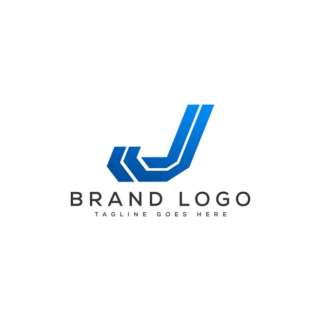 Vetor desenho de modelo de letra vetorial do logotipo jj para a marca