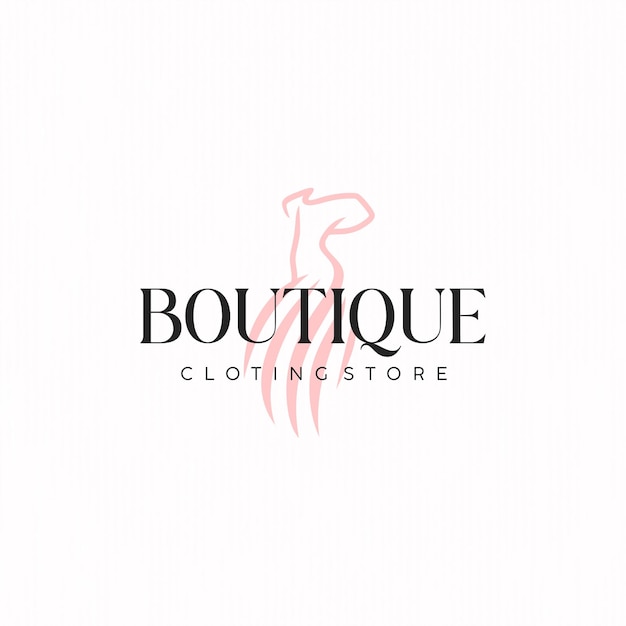 Vetor desenho de modelo de logotipo de loja de boutique