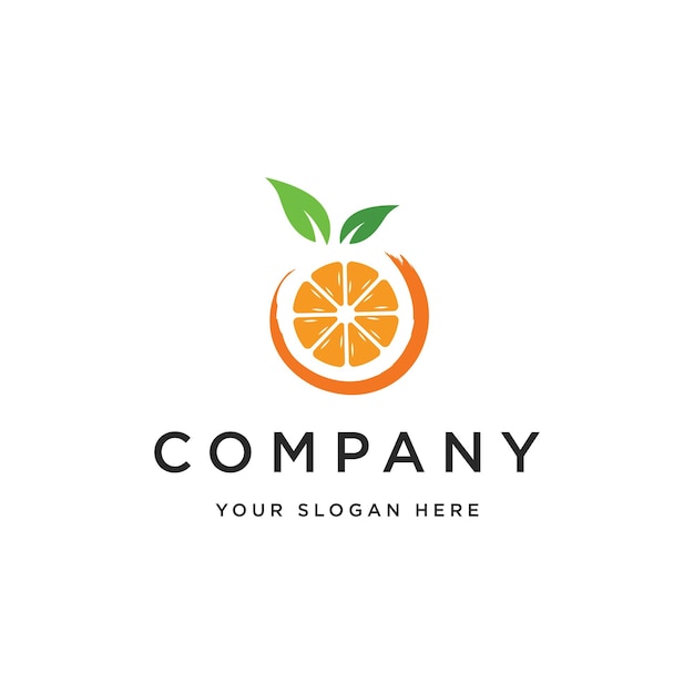 Desenho de modelo de logotipo de suco de laranja Logotipo para loja de sucos de laranjas de negócios