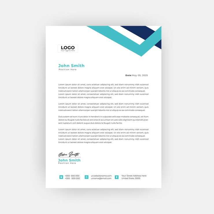 Desenho de modelo de papel de carta corporativo