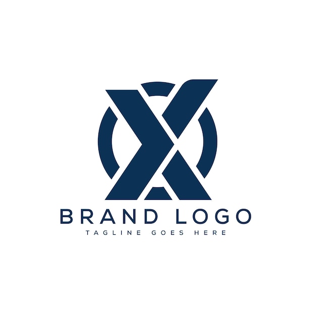 Desenho de modelo vetorial de logotipo de letra X para marca