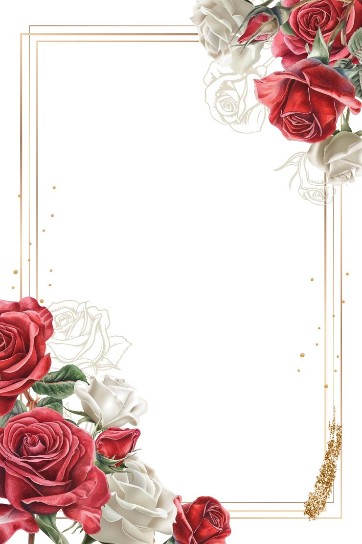 Vetor desenho de moldura de moldura floral editável