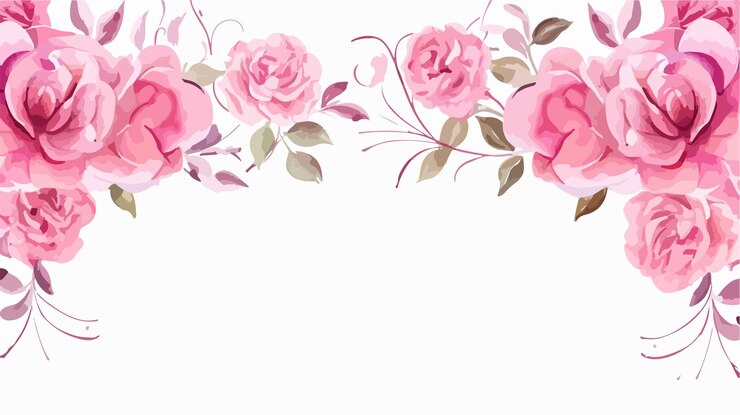Vetor desenho de moldura rosa abstrato para cartão de saudação