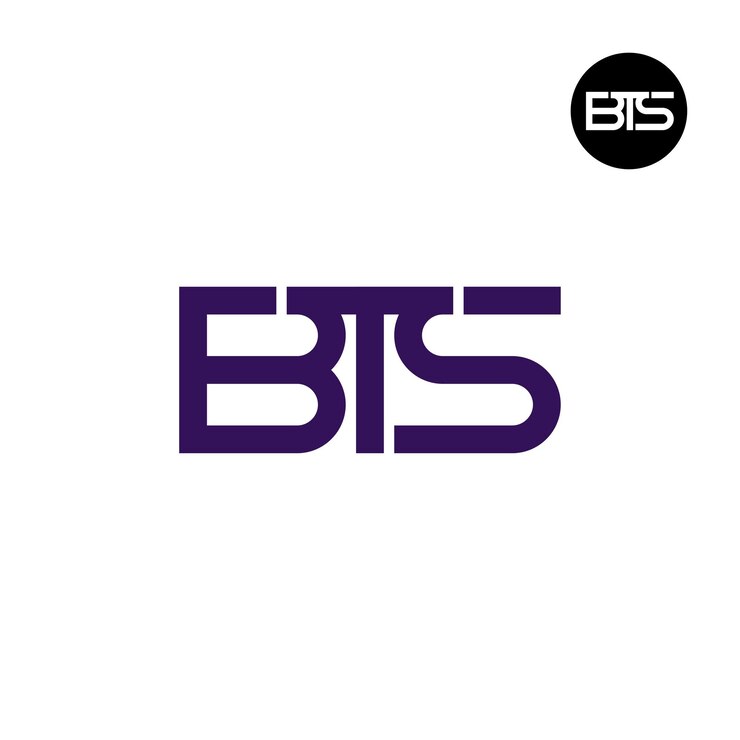 Desenho de monograma de letras do logotipo do BTS