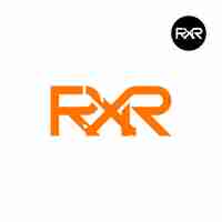 Vetor desenho de monograma de letras do logotipo rxr