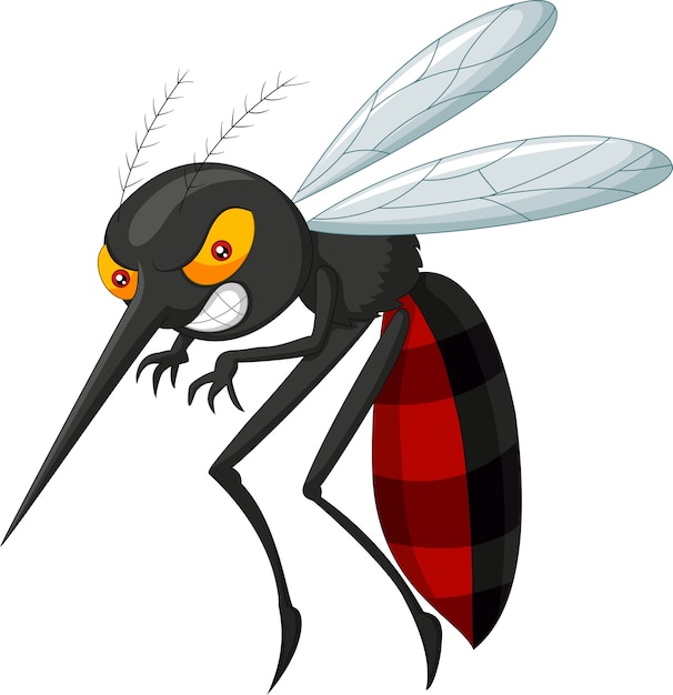 Desenho de mosquito zangado