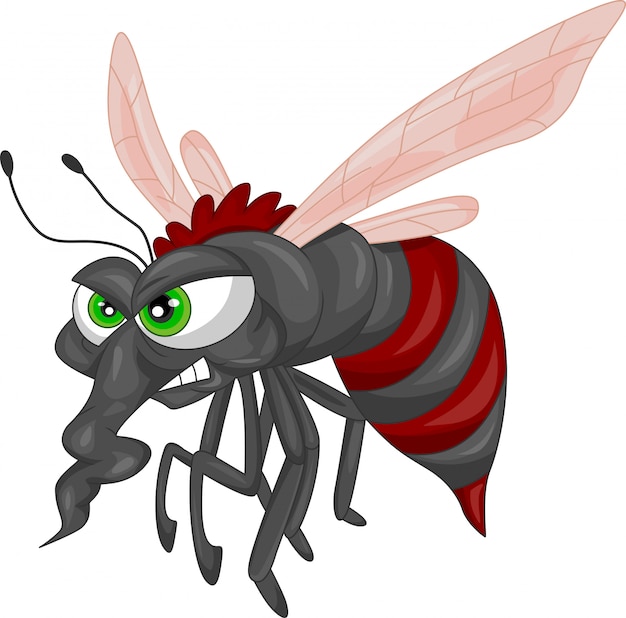 Desenho de mosquito zangado