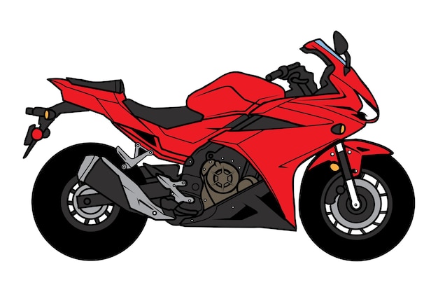 Vetor desenho de motocicleta bigbike sport