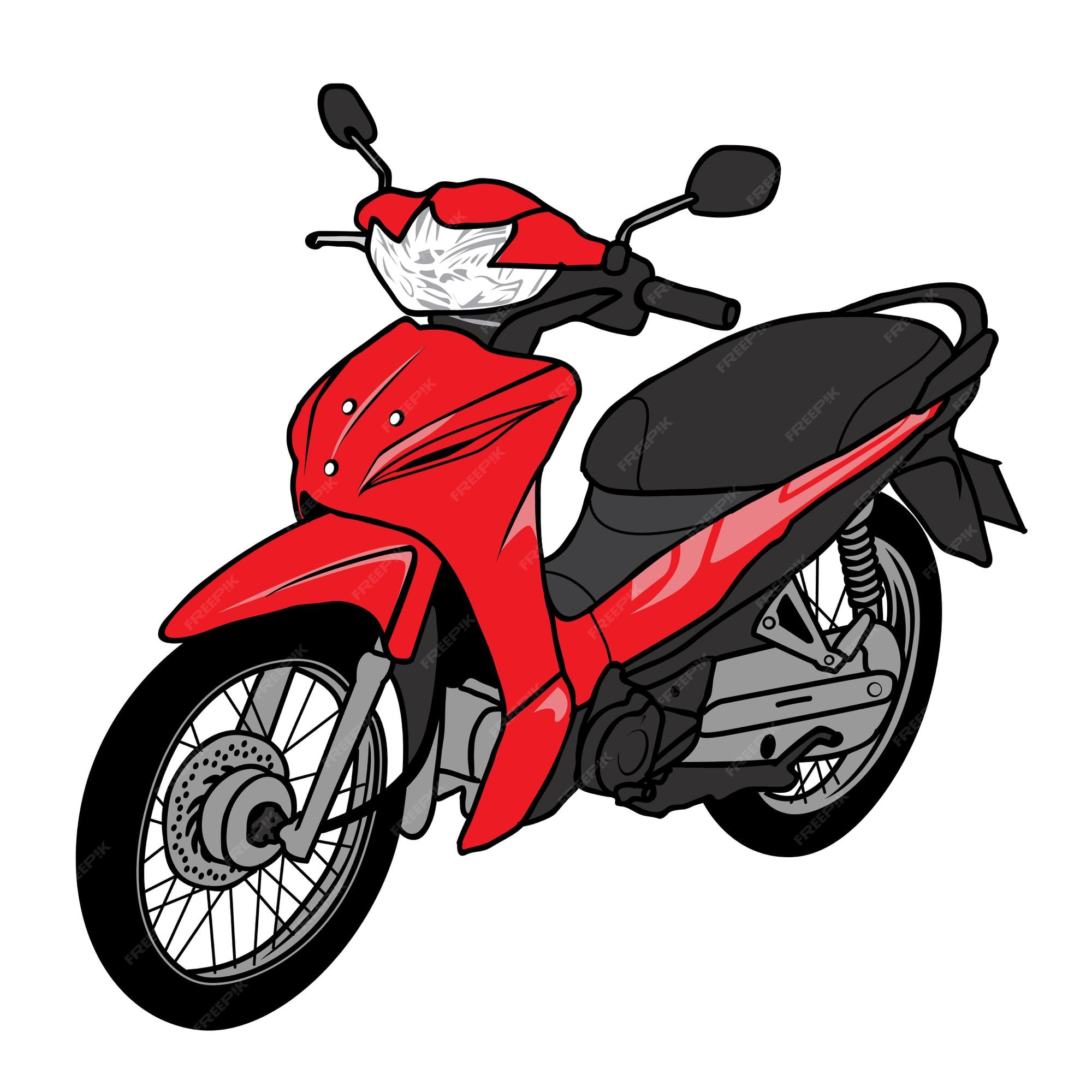 Desenho de motocicleta de scooter