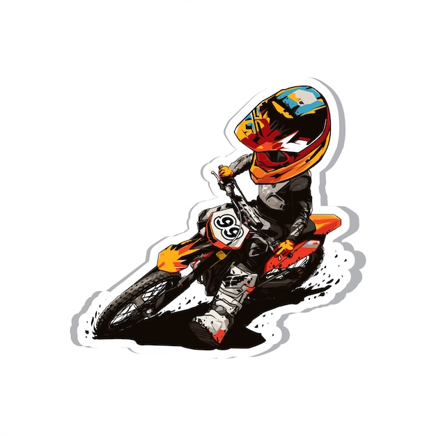 desenho de motocross