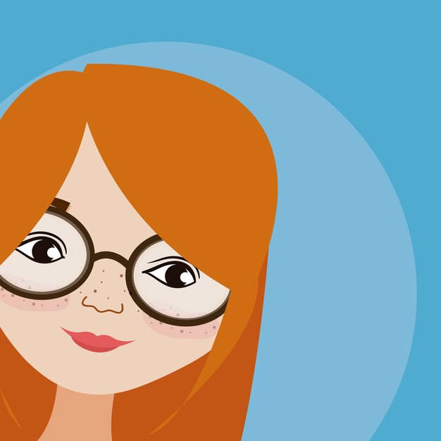 Desenho de mulher jovem