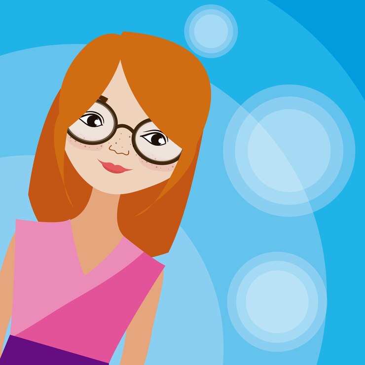 Vetor desenho de mulher jovem