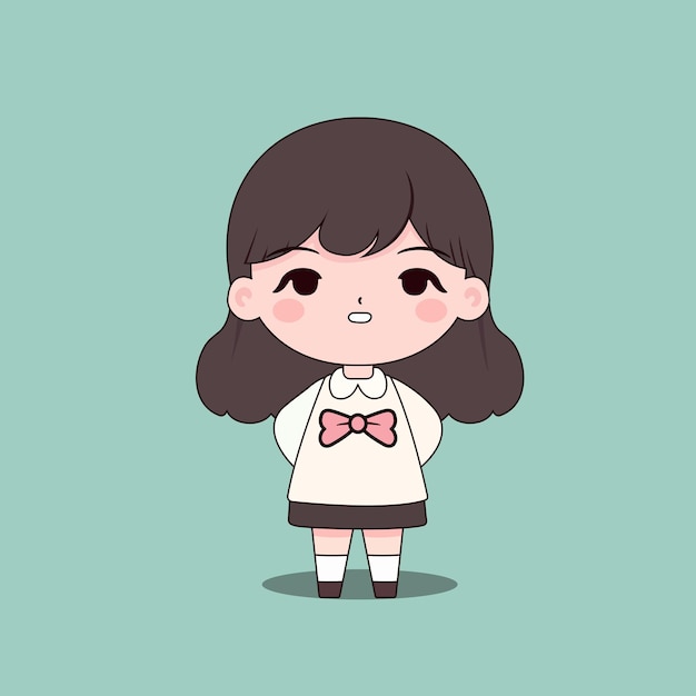 Desenho de mulheres fofas em estilo coreano