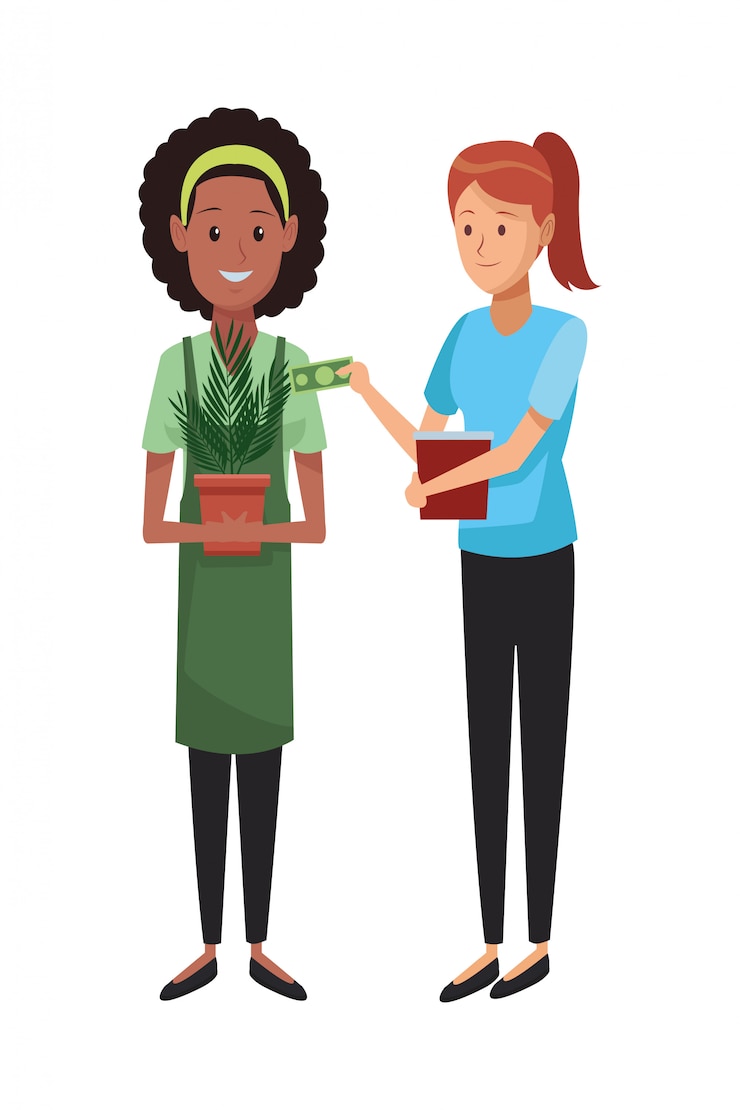 Vetor desenho de mulheres jovens
