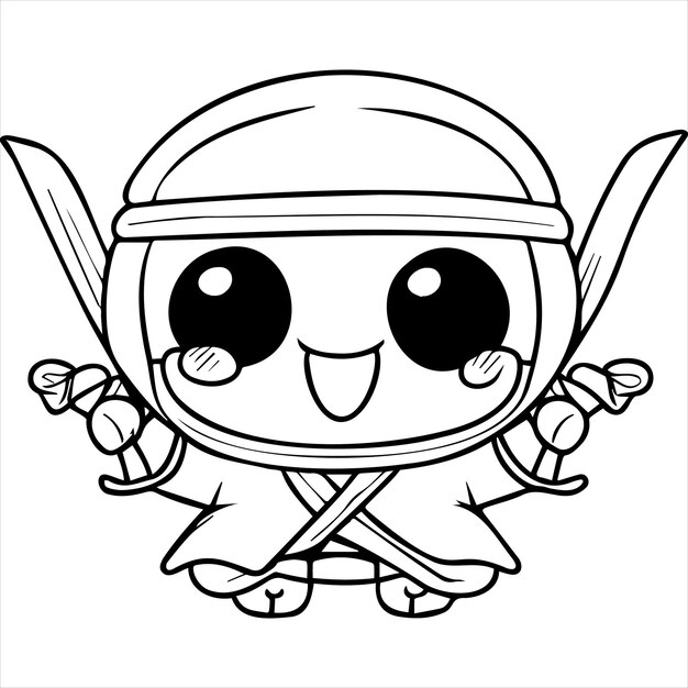 Página 3, Vetores e ilustrações de Desenho ninja colorir para download  gratuito