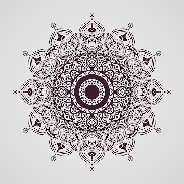 Desenho de padrão de mandala islâmica ornamental