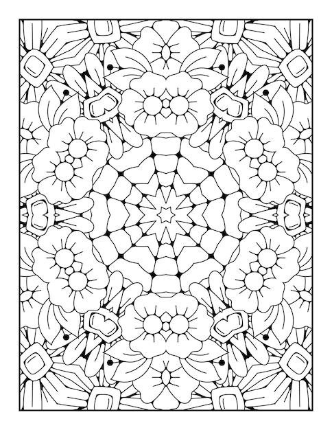 Desenho de padrão de mandala para colorir desenho de mandala para colorir desenho para colorir para crianças e adultos