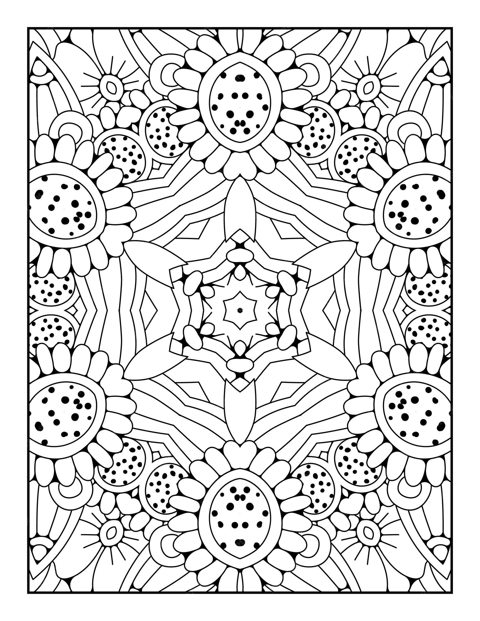 24 páginas mandalas flor livro para colorir para crianças adulto