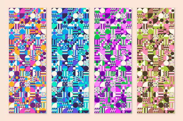 Vetor desenho de padrão geométrico abstrato em várias cores