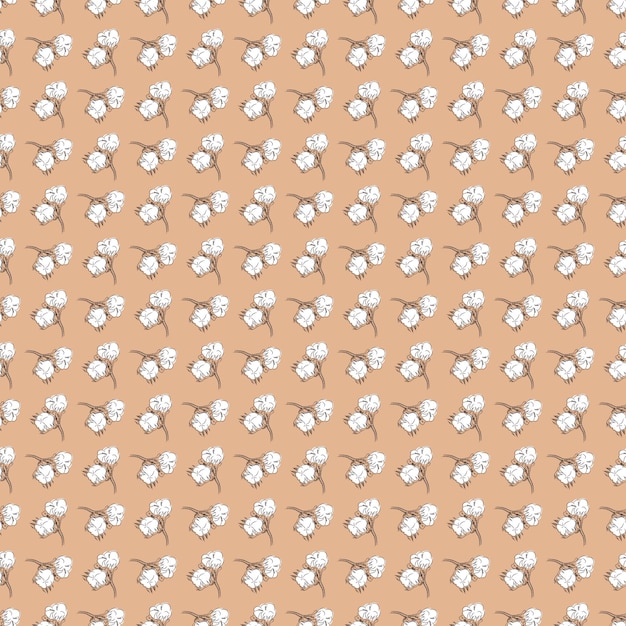 Desenho de padrão sem costura de algodão