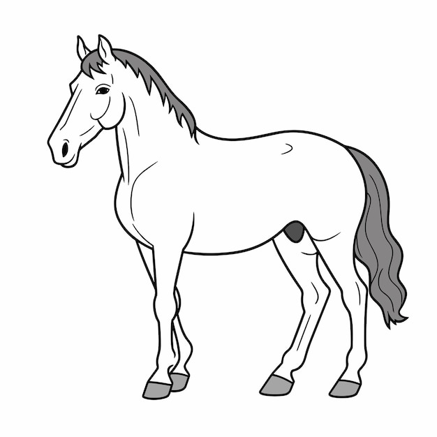 Desenho de cavalo andando Tennessee, contorno de animais, cavalo, branco  png