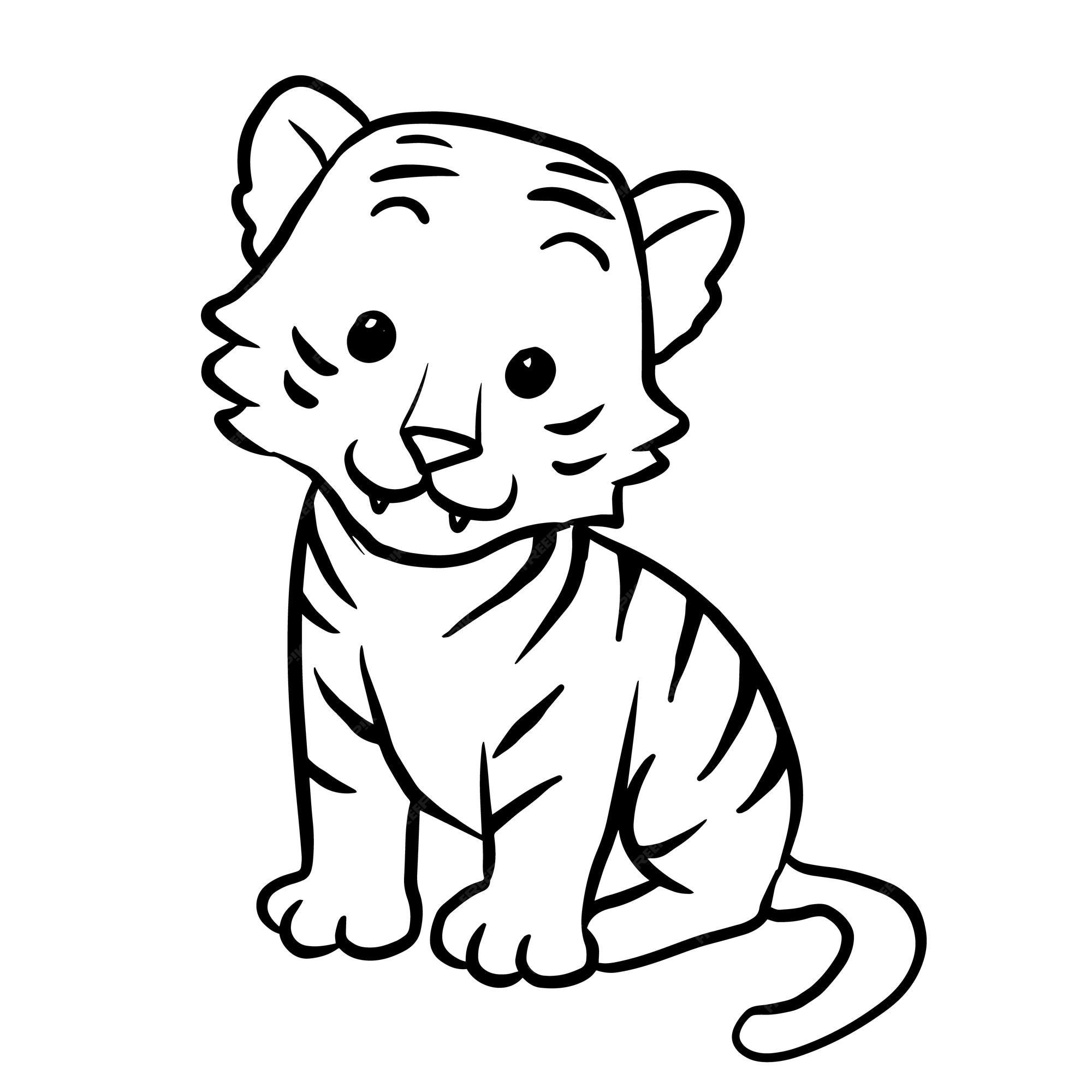 Como desenhar Gatinho tigre fofo Kawaii ❤ Desenhos Kawaii - Desenhos para  Desenhar 