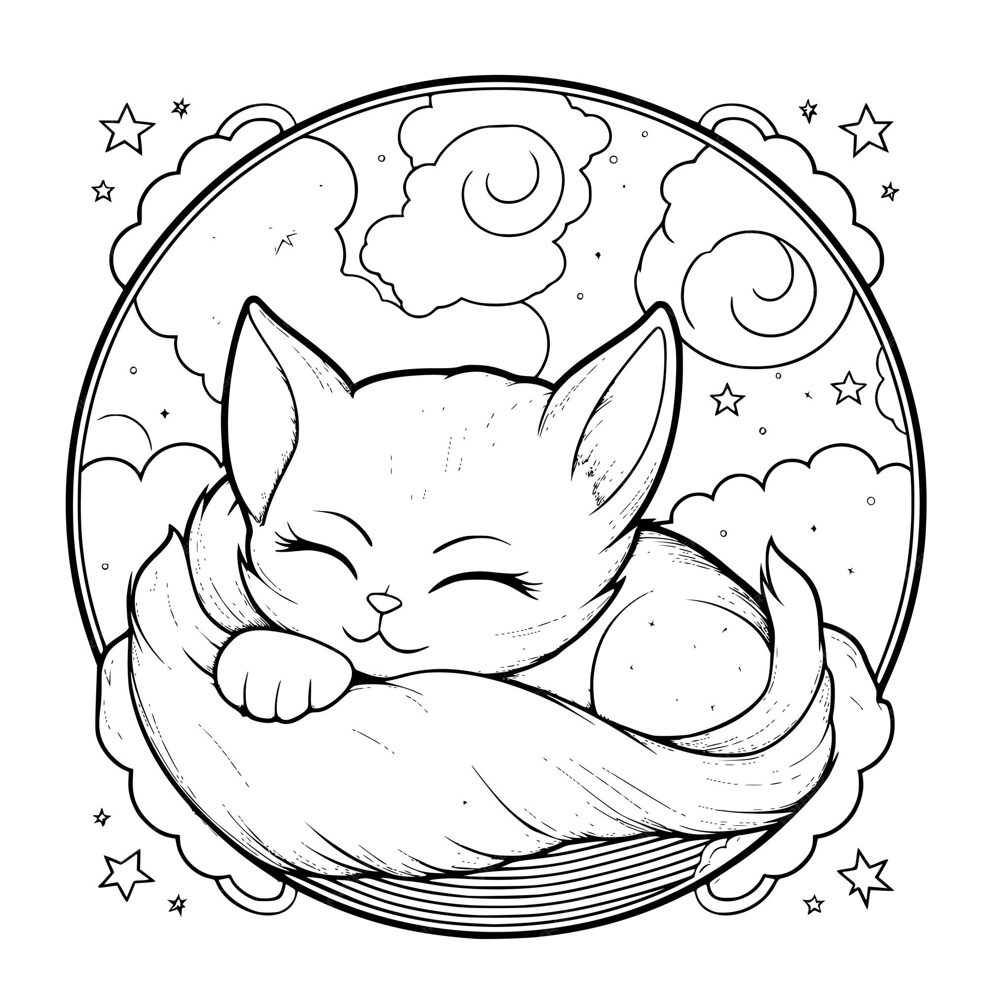 Desenho de gato grátis para imprimir e colorir - Gatos - Just Color  Crianças : Páginas para colorir para crianças