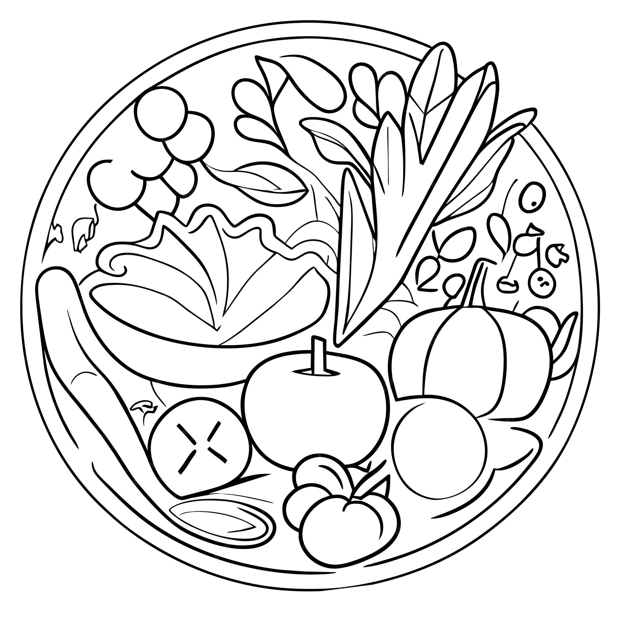 Desenho De Bela Página Para Colorir Frutas E Legumes As Páginas